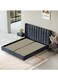 Wooden Twist Idyllic Modernize Velvet Upholstery Bed for Luxury Bedroom - Queen / Grey