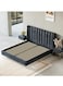 Wooden Twist Idyllic Modernize Velvet Upholstery Bed for Luxury Bedroom - King / Grey