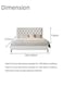 Wooden Twist Obvious Button Tufted Modernize Velvet Upholstery Bed for Luxury Bedroom - King / Beige