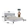 Wooden Twist Upholstered Panel Bed Frame with Diamond Tufted and Nailhead Trim Wingback Headboard - Light Grey