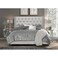 Wooden Twist Modern Grey Faux Leatherette Standard Queen Size Bed - Grey