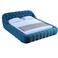 Wooden Twist Syrux Bubble Design Modern Cloud Bed In Soft Boucle Fabric - Blue / Queen (160 x 200 cm)