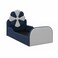 Wooden Twist Blue &amp; Grey Kids Flower Bed Modern Bed with Safety Sides In Soft Fabric - 190 x 120 cm