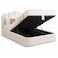 Wooden Twist Cloudora Luxury Full Upholstered Boucl&eacute; Storage Bed with Hydraulic Lift Modern Designer Bed with Deep Storage &amp; Padded Headboard - Queen (160 x 200 cm)
