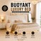 Wooden Twist Buoyant Floating Wingback Velvet Upholstered Luxury Bed with Ambient LED Light in Soft Beige Finish - Super King (200 x 200cm)