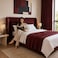 Wooden Twist Aurelia Luxe Wingback Velvet Upholstered Platform Bed with Curved Headboard - Queen (160 x 200cm)