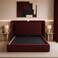 Wooden Twist Aurelia Luxe Wingback Velvet Upholstered Platform Bed with Curved Headboard - Queen (160 x 200cm)