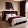 Wooden Twist Aurelia Luxe Wingback Velvet Upholstered Platform Bed with Curved Headboard - Queen (160 x 200cm)