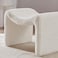 Wooden Twist Welcova Modern Stylish Design Vanity Entryway Ottoman Footrest with Padded Seat for Living Room, Bedroom - White