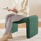 Wooden Twist Welcova Modern Stylish Design Vanity Entryway Ottoman Footrest with Padded Seat for Living Room, Bedroom - Green