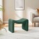 Wooden Twist Welcova Modern Stylish Design Vanity Entryway Ottoman Footrest with Padded Seat for Living Room, Bedroom - Green