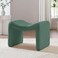 Wooden Twist Welcova Modern Stylish Design Vanity Entryway Ottoman Footrest with Padded Seat for Living Room, Bedroom - Green