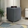 Wooden Twist Stool for Living Room Soft Fabric Comfortable Cushion Ottoman Stool (Grey) - Grey