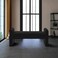 Wooden Twist Soft Hropzy Boucle Upholstered Armrest Entryway Ottoman Bench - Black