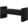 Wooden Twist Soft Hropzy Boucle Upholstered Armrest Entryway Ottoman Bench - Black