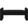 Wooden Twist Soft Hropzy Boucle Upholstered Armrest Entryway Ottoman Bench - Black