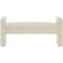 Wooden Twist Soft Hropzy Boucle Upholstered Armrest Entryway Ottoman Bench - Cream