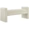 Wooden Twist Soft Hropzy Boucle Upholstered Armrest Entryway Ottoman Bench - Cream