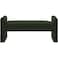 Wooden Twist Soft Hropzy Boucle Upholstered Armrest Entryway Ottoman Bench - Green