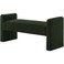 Wooden Twist Soft Hropzy Boucle Upholstered Armrest Entryway Ottoman Bench - Green