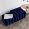 Wooden Twist Veylo Modern Line Design Entryway Bench with Round Back Pillow - Blue