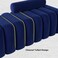 Wooden Twist Veylo Modern Line Design Entryway Bench with Round Back Pillow - Blue