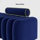 Wooden Twist Veylo Modern Line Design Entryway Bench with Round Back Pillow - Grey