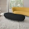 Wooden Twist Borzy Modern Curved Bench with Golden Metal Legs In Soft Fabric - Black