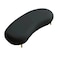 Wooden Twist Borzy Modern Curved Bench with Golden Metal Legs In Soft Fabric - Black