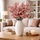 Luxury Artificial Blush Pink Cherry Blossom Stem - 52cm Elegant Home Decor Flower, 1 Bunch