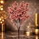 Luxury Artificial Blush Pink Cherry Blossom Stem - 52cm Elegant Home Decor Flower, 1 Bunch