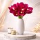 Artificial Magenta Orchid Flower Bunch - Luxury Decorative Cymbidium Flowers for Dining Table, Vase &amp; Home Decor, 1 Bunch