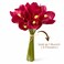 Artificial Magenta Orchid Flower Bunch - Luxury Decorative Cymbidium Flowers for Dining Table, Vase &amp; Home Decor, 1 Bunch