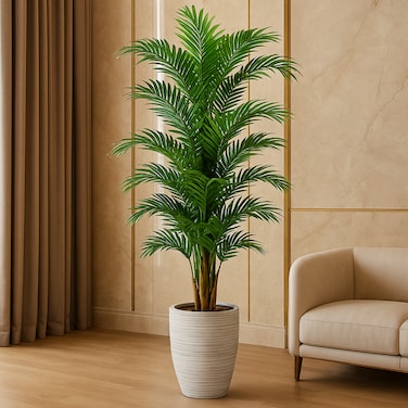 200cm Artificial Areca Palm Tree - Luxury Indoor Home &amp; Office Decor Plant