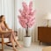 125cm Artificial Cherry Blossom Plant - Luxury Pink Sakura Tree for Home &amp; Office Decor
