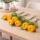 Luxury Artificial Yellow Ranunculus Flower Bunch - 3 Blooms for Modern Home Decor &amp; Dining Table Styling