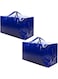 VENO 2 Pack Heavy Duty Oversized Storage Bag for Moving, College Dorm, Traveling, Camping, Christmas Decorations, Packing Supplies, Organizer Tote, Reusable and Sustainable (Blue, 2 Pack)