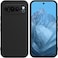 Muzz Case for Google Pixel 9 Pro Case Cover Black Slim Fit for Soft TPU Back Cover Flexible Silicone Cover Matte Case for Google Pixel 9 Pro 5G 2024 Black