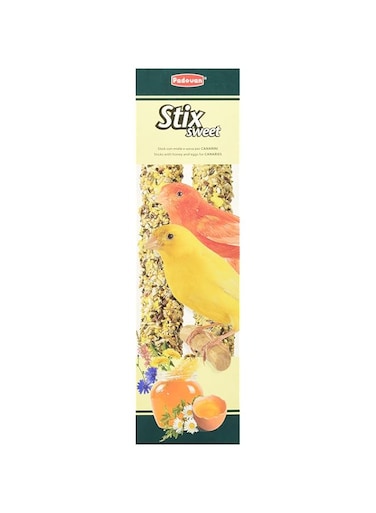 Padovan Stix Sweet Canarini 60 Gm Treat Sticks With Honey &amp; Eggs For Cannaries, Multi Colour