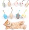 Coodipet Catnip Mouse Toys, 9 Pack Catnip Toys for Cats, Mini Pet Chew Small Plush Mouse Cat Toy, Catnip Teeth Cleaning Toys for Kick Bite, Play and Indoor Interactive (Mixed Color)