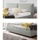 Whisper Waves Upholstered Premium Single Size Bed (100 X 190 CM) Grey Color