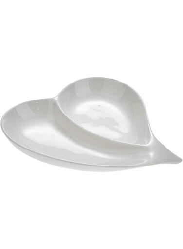 Symphony Cupid 2 Division Dish, 19 cm,White