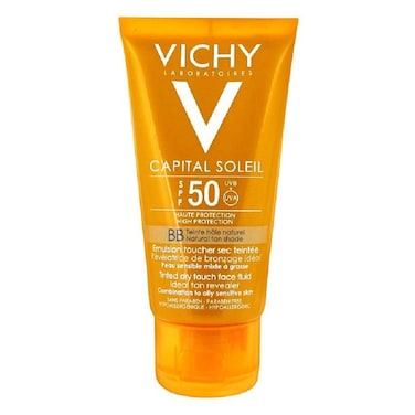 Vichy Capital Soleil BB Tinted SPF 50 Anti Shine Dry Touch Face Fluid Sunscreen For Combination To Oily Skin 50ml