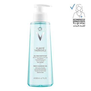 Vichy Purete Thermale Fresh Face Cleansing Gel With Vitamin B5 For All Skin Types 200ml