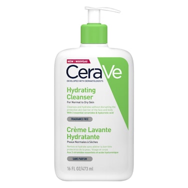 CeraVe Hydrating Fragrance Free Cleanser For Normal To Dry Skin 473ml
