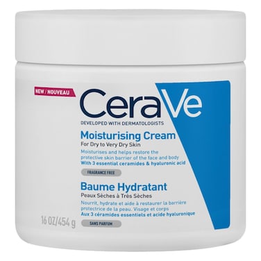 CeraVe Fragrance Free Moisturising Cream For Dry To Very Dry Skin 454g