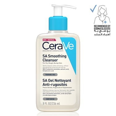 Cerave SA Smoothing Cleanser for Dry, Rough &amp; Bumpy Skin, 236ml