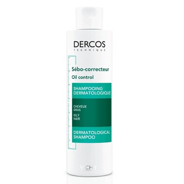 Vichy Dercos Oil Control Paraben-Free Shampoo For Oil Scalp and Hair 200ml