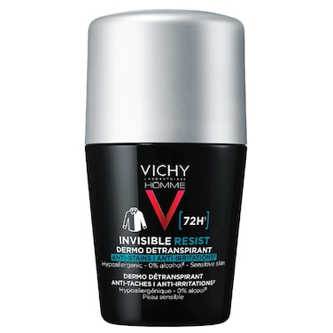 Vichy 72 Hours Invisible Resist Deodorant For Men, 50Ml