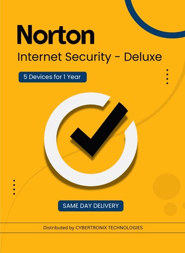 Norton Internet Security &ndash; Deluxe   5 Devices for 1 Year   PC / Mac&reg; / Phones / Tablets   Digital License   SAME DAY DELIVERY